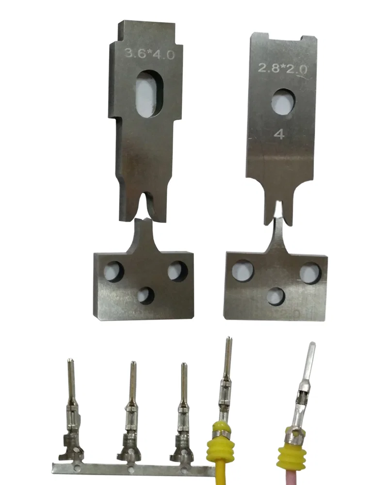 Terminal Crimping Blade, Terminal Crimping Blade And Cutter, Knife Blades And Cutter For Electric Terminal Crimping Cuchilla de engarzado de terminales, cuchilla de engarzado de terminales y cortador, cuchillas y cortador para engarzado de terminales eléctricos
