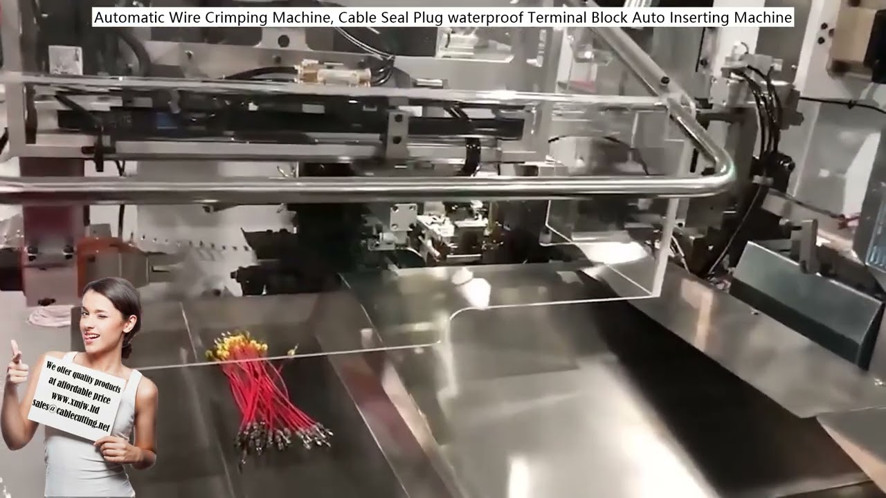 Automatic Wire Crimping Machine, Cable Seal Plug waterproof Terminal Block Auto Inserting Machine