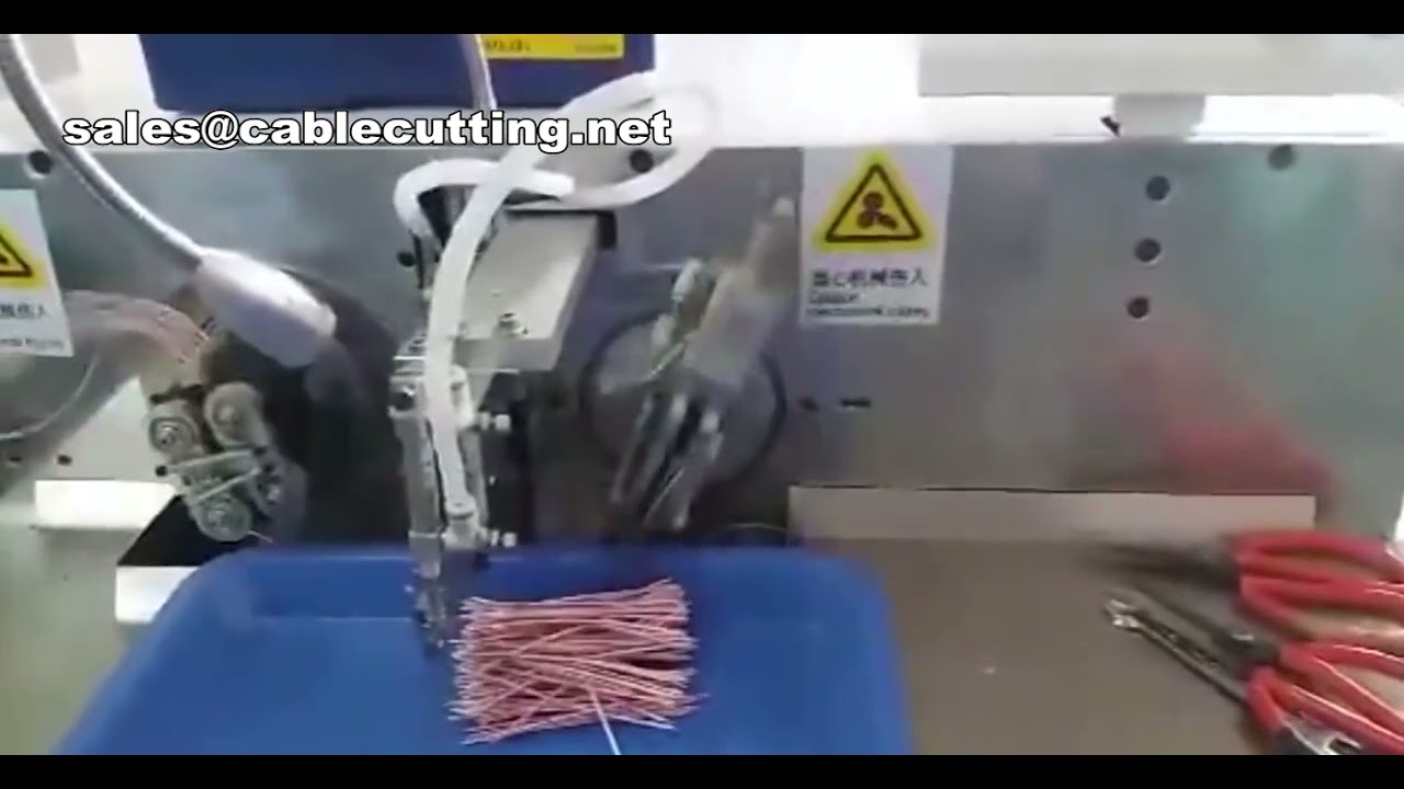 Fully Automatic Wire Dipping Machine Double Head Wire Stripping Cutting Twist Tin Dip Multi Function