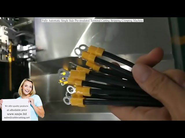 Fully Automatic Single Side Pre insulated Terminal Cutting Stripping Crimping Machine