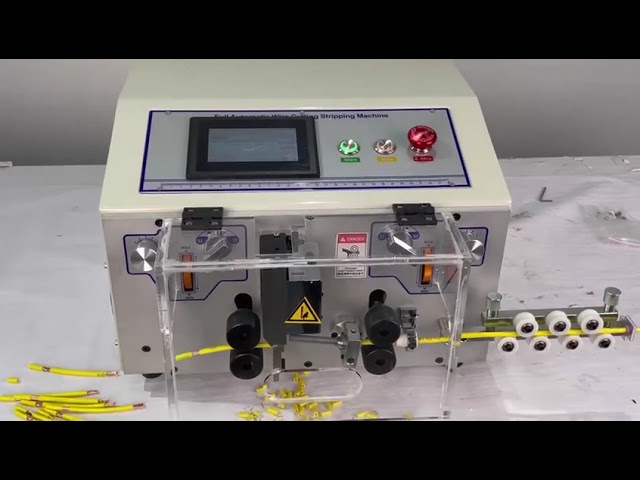 0 1 8mm2 AWG8 AWG28 Wire Cable Cutting Stripping Peeling Machine SWT508 JE JES with Straightener Tou