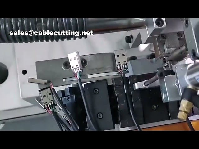 Usb Data Cable Automatic Soldering Machine Usb Cable Factory Working Line Automatic Welding Connecto