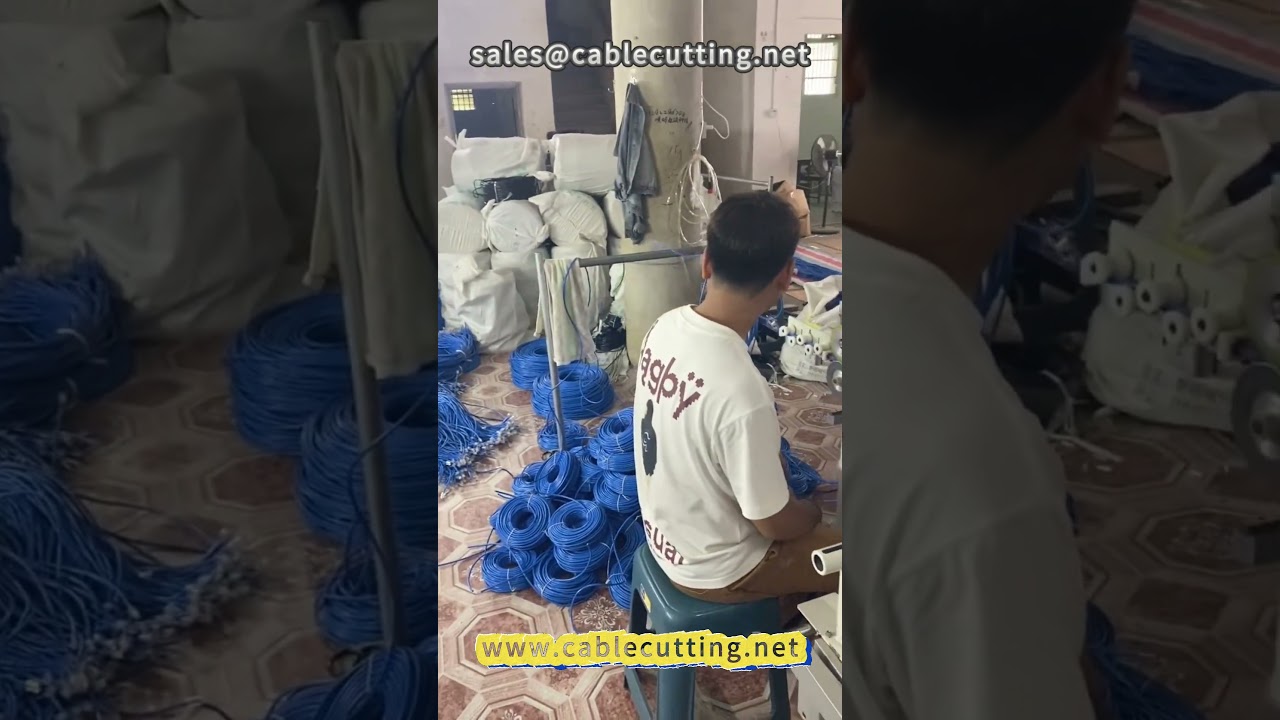 69  Automatic meter winding machine # network cable # winding machine # wire processing